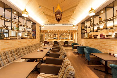 Interior of Musashino Mori Diner Shinjuku Central Park in Nishishinjuku