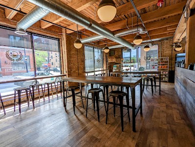 Interior of Ground Up Coffee & Bites in IL 60607