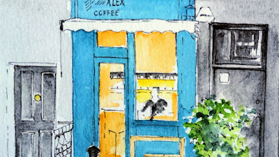 Interior of Alex Coffee in London W1W 6TA