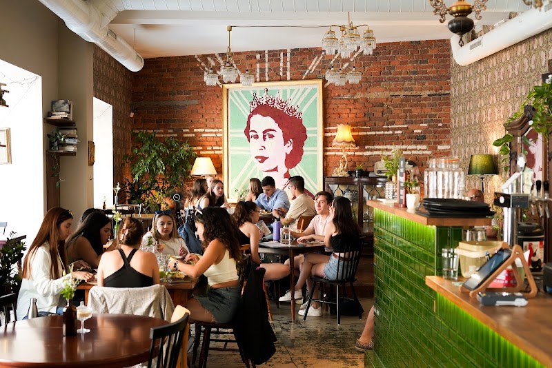 Interior of The FLAT cafe in 101 00 Praha 10-Vršovice