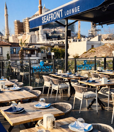 Interior of Seafront Lounge Rooftop Restaurant in Fatih/İstanbul