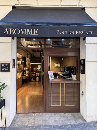 Interior of Aromme Boutique du Café in Barcelona