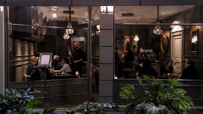 Interior of Cafe Marly in Bergamo