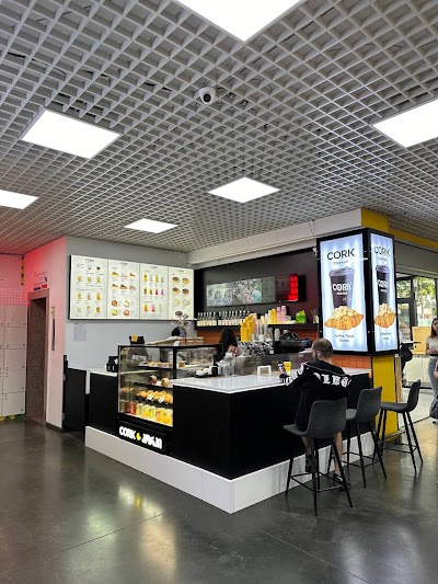 Interior of CORK Coffee in