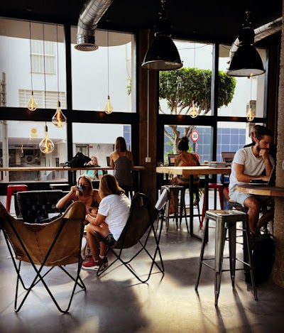 Interior of The Monk Coffee Roasters in Santa Eulària des Riu