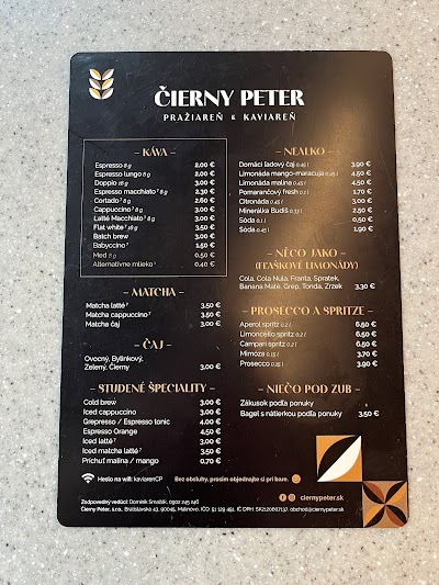 Čierny Peter: Kaviareň / Pražiareň / Podniková predajňa atmosphere